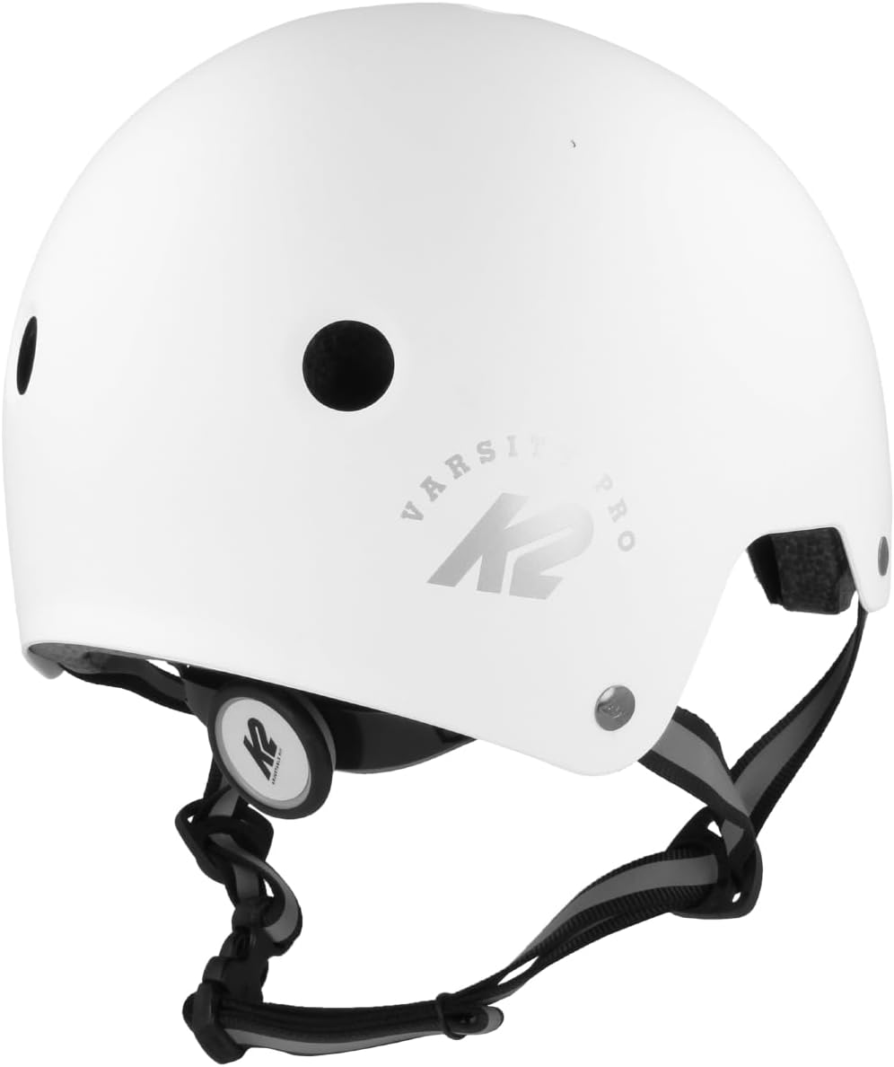 K2 Skates VARSITY PRO Helm, Inline Skate Helm, Fahrradhelm, Skateboard Helm M (55 - 58 cm) Weiss, M