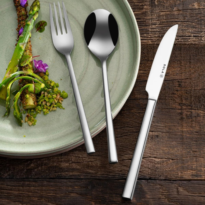 Sola Montreux Besteck Set - 6 Personen Essbesteck - 24 Teilig, 18/10 Rostfreiem Stahl - Robustes und