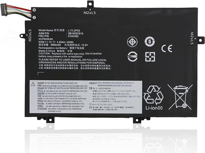 AKKEE L17L3P52 01AV463 Laptop Akku für Lenovo ThinkPad L480 L490 L580 L590 L14 Gen 1 Gen 2 L15 Gen 1