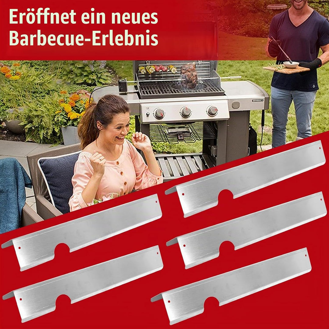 5er Edelstahl Aromaschiene für W-e-b-e-r Genesis II/LX 300 Serie,Flavorizer Bars Ersatz für W-e-b-e-