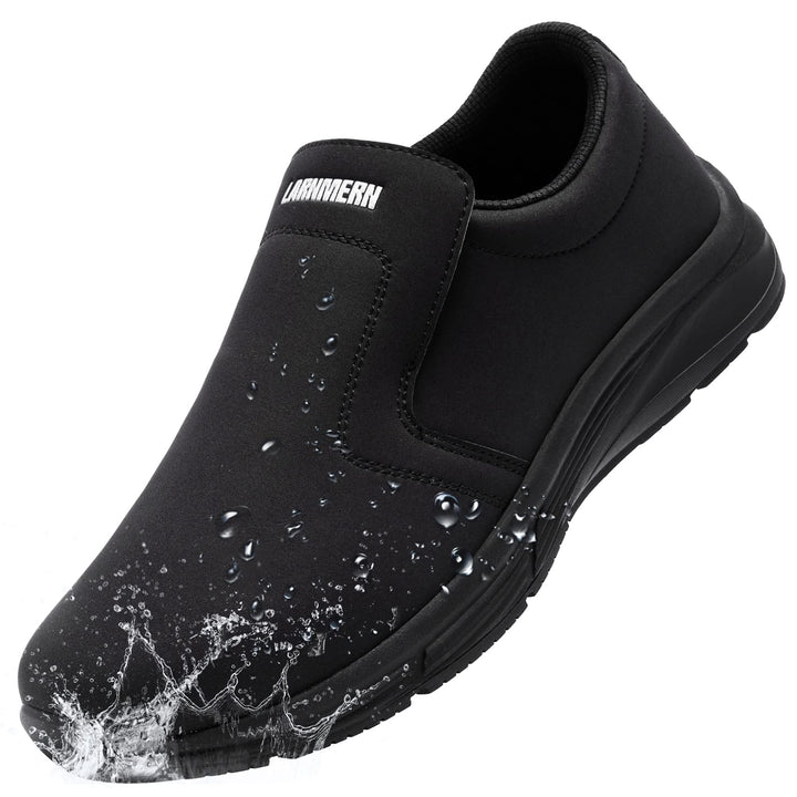 LARNMERN Kochschuhe rutschfeste Schuhe Herren Küche Arbeitsschuhe Wasserfeste Koch Slippers Schuhe M