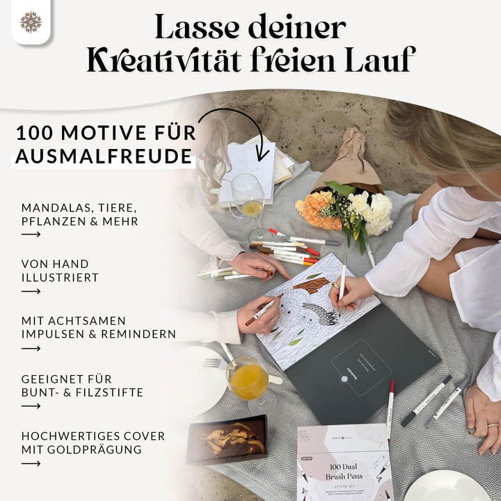Lebenskompass® Malbuch 100 Motive für Erwachsene Entspannung Mandalas für Erwachsene und Jugendliche
