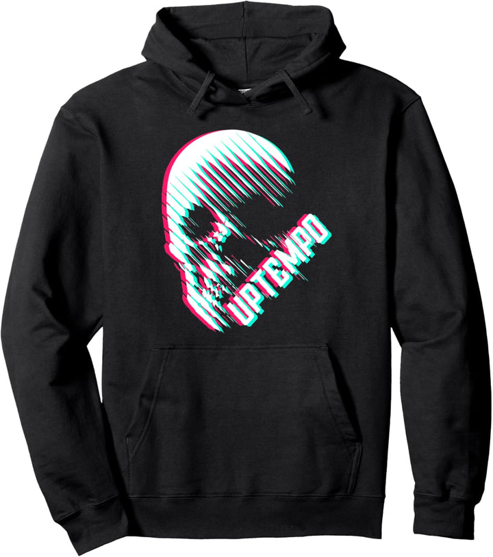 Uptempo Hardcore Dymamic Skull Festival Merch Pullover Hoodie