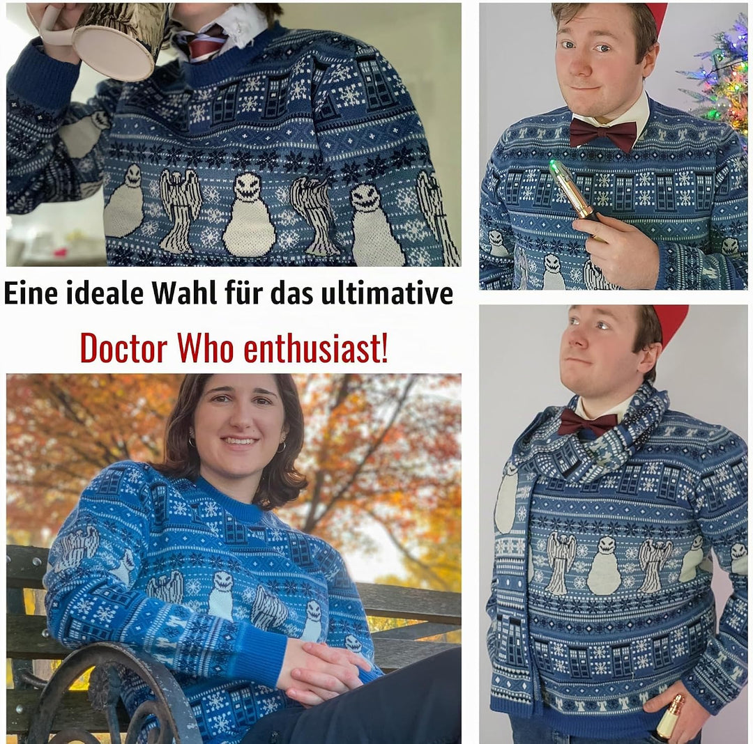 DOCTOR WHO Christmas Sweater - Offizieller BBC Festlicher Pullover, XS