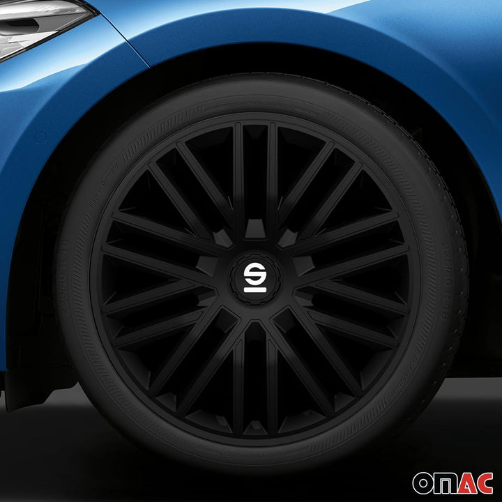 Sparco Radzierblenden Bergamo - 14-Zoll - Schwarz - Satz mit 4 Stück