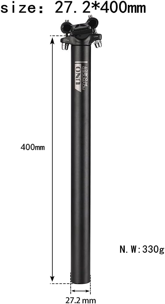 BESNIN Sattelstütze Fahrrad Sattelstütze 27,2mm Sattelstützen 350mm/400mm Sattelstütze Rennrad Satte