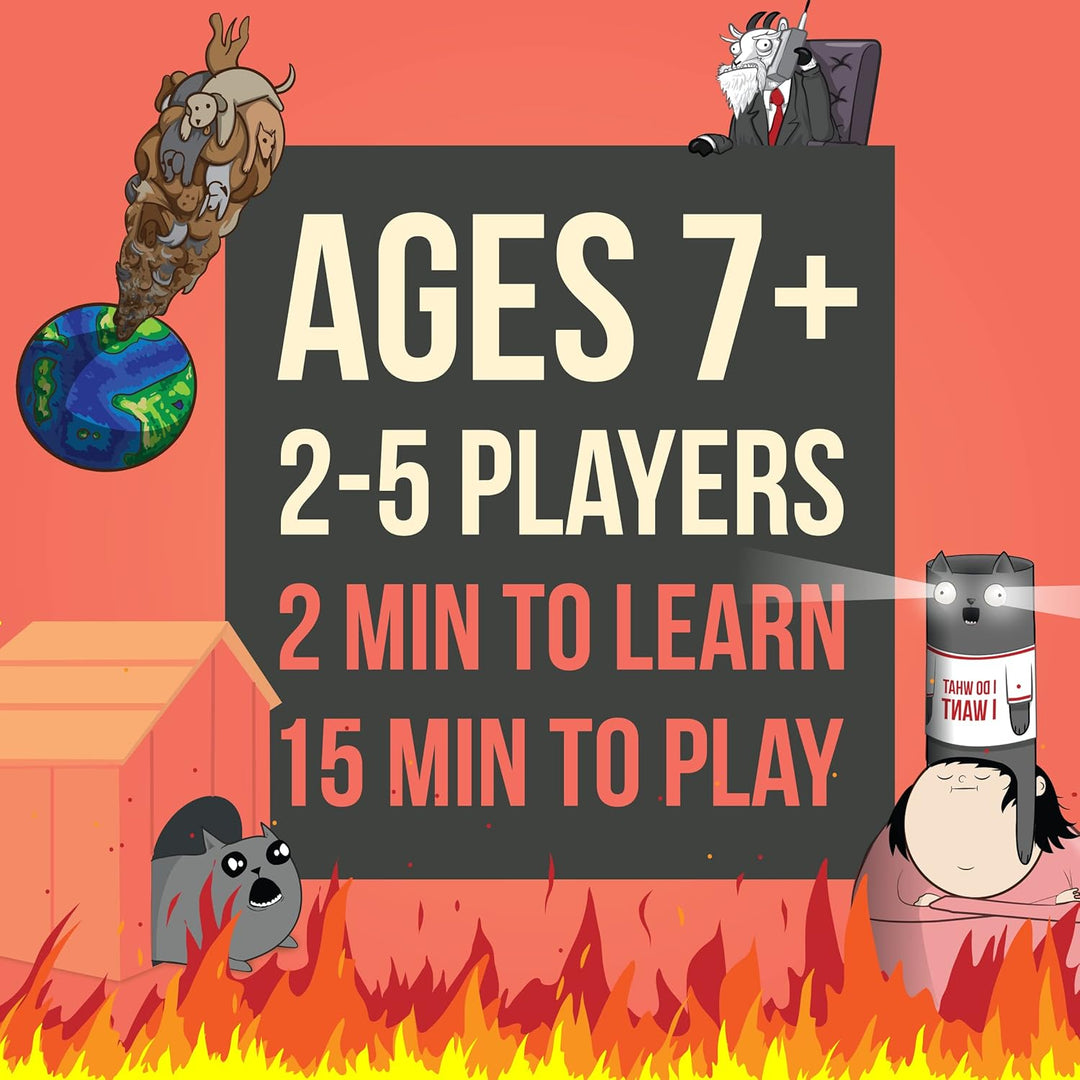 Exploding Kittens Party Pack by Card Games for Adults Teens & Kids - Fun Family Games & Barking Kitt