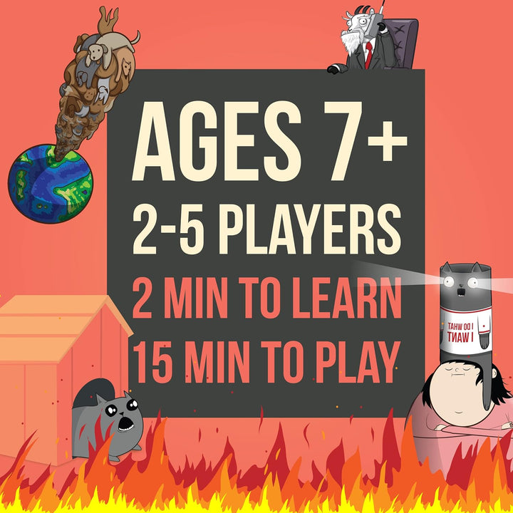 Exploding Kittens Party Pack by Card Games for Adults Teens & Kids - Fun Family Games & Barking Kitt