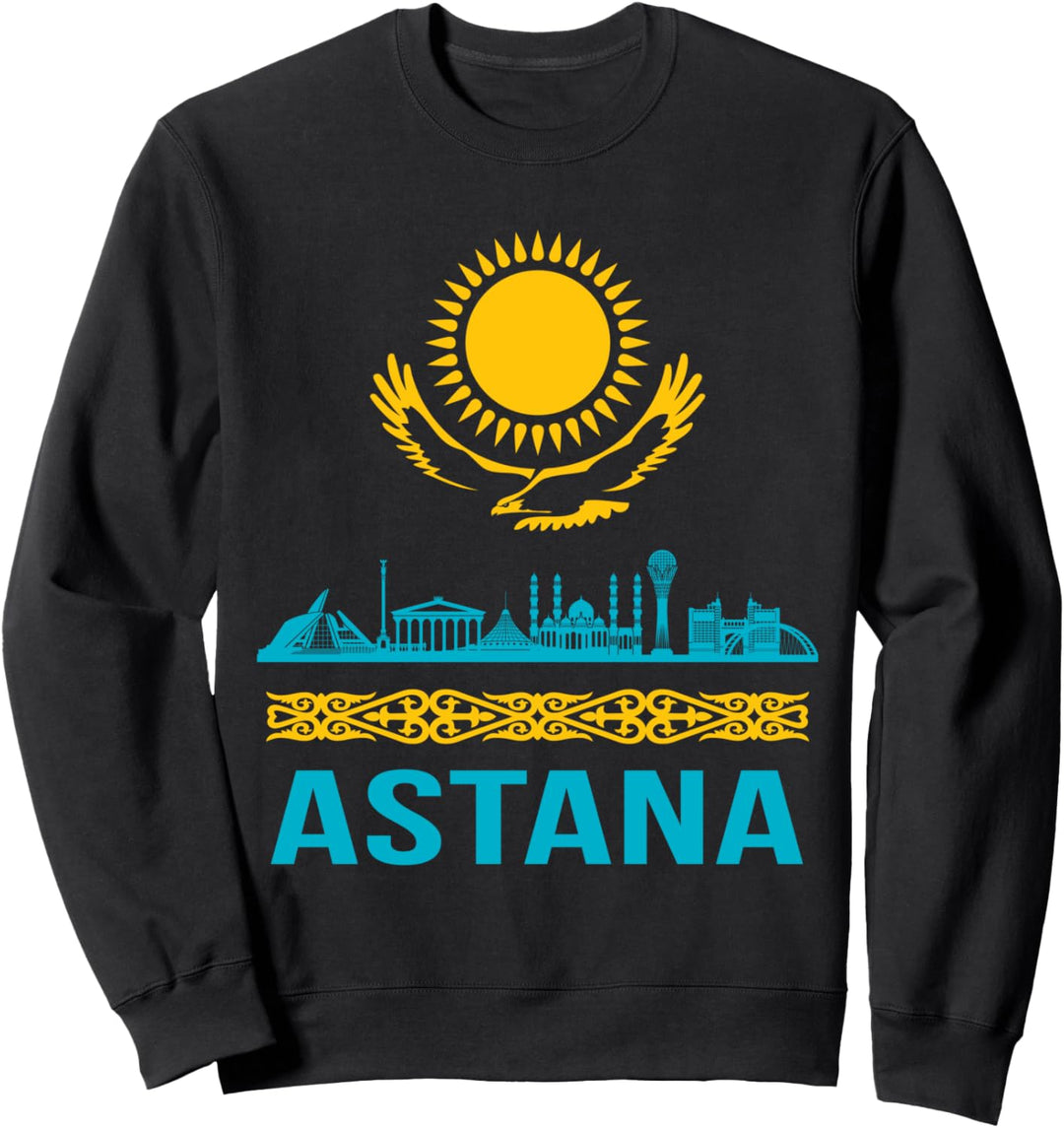 Astana, Kasachstan, Kasachstan-Flagge, Flagge von Kasachstan. Sweatshirt