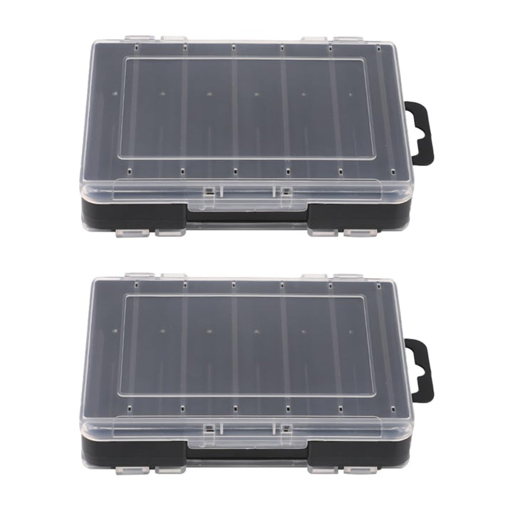 2 Stück Tackle Box Organizer, Angelbox, Doppelseitige Angelköder Aufbewahrungsbox mit Atmungsaktiven