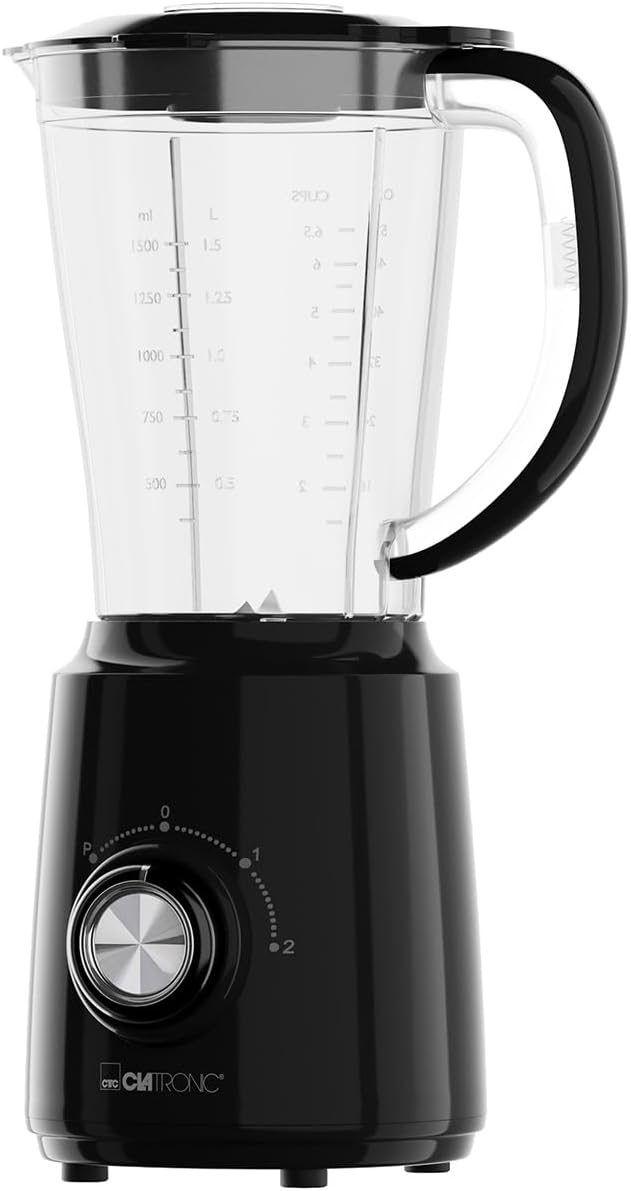 Clatronic® Standmixer 500W | Mixer | BPA frei | 4-fach Edelstahl-Messer rostfrei | 1,5L Smoothie Mak