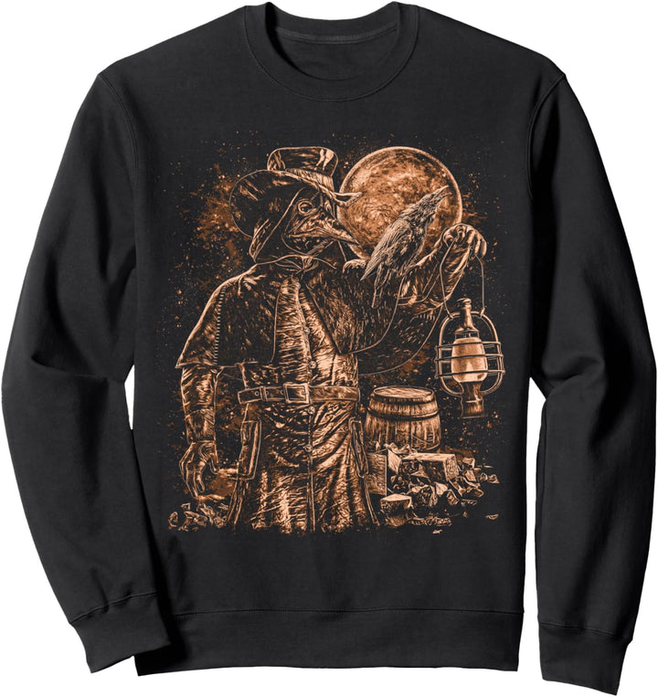 Plaque Doctor Gothic Raven Moon Fantasy Steampunk Medieval Sweatshirt