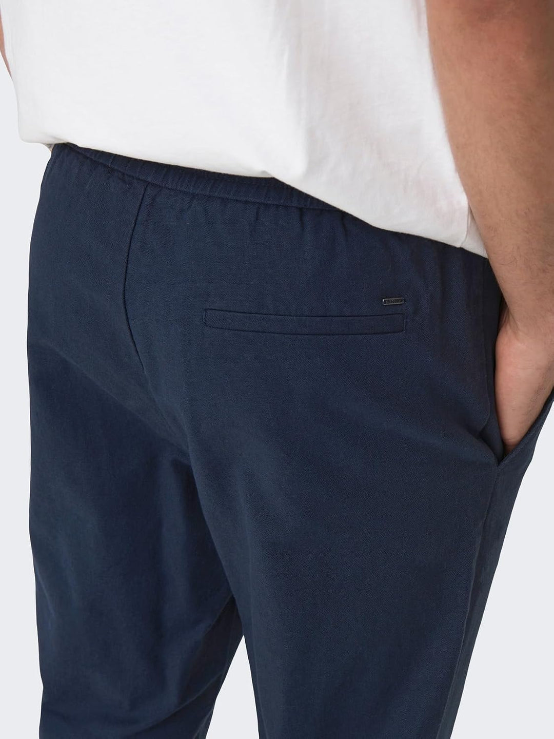 ONLY &amp; SONS Male Jogginghose Verjüngt Mid Rise Hose XL Dark Navy, XL Dark Navy