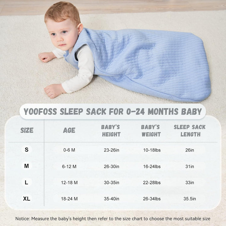 Yoofoss Schlafsack Baby Winter Baumwolle 2.5 TOG Warm Baby Winterschlafsack Weich Babyschlafsack Neu