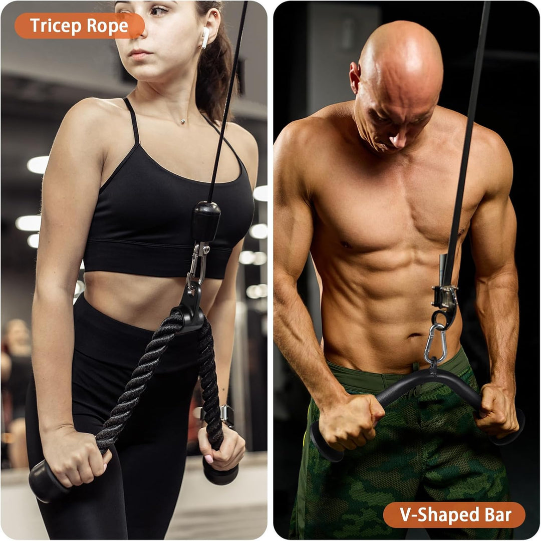 Workout Cable Machine Attachment for Home Gym, SERTT LAT Pulldown Attachments, Cable Accessories for