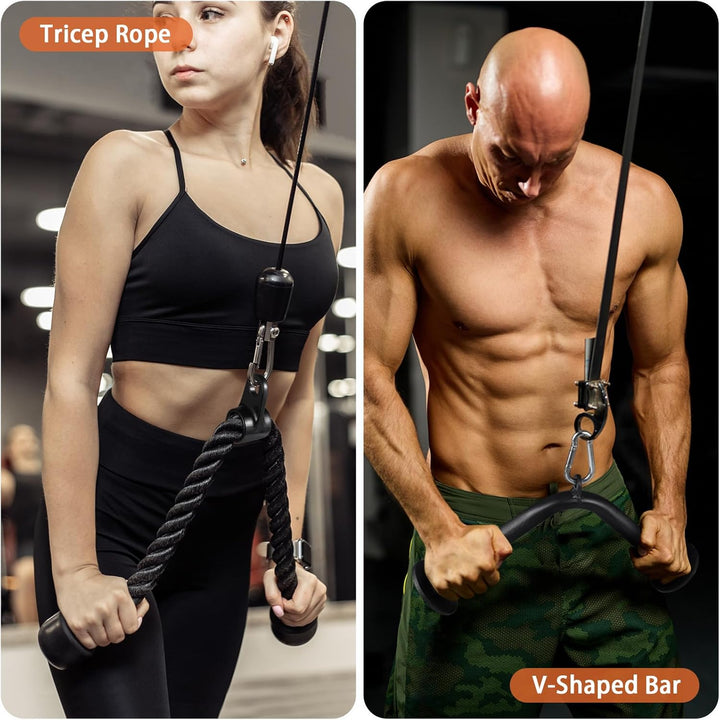 Workout Cable Machine Attachment for Home Gym, SERTT LAT Pulldown Attachments, Cable Accessories for