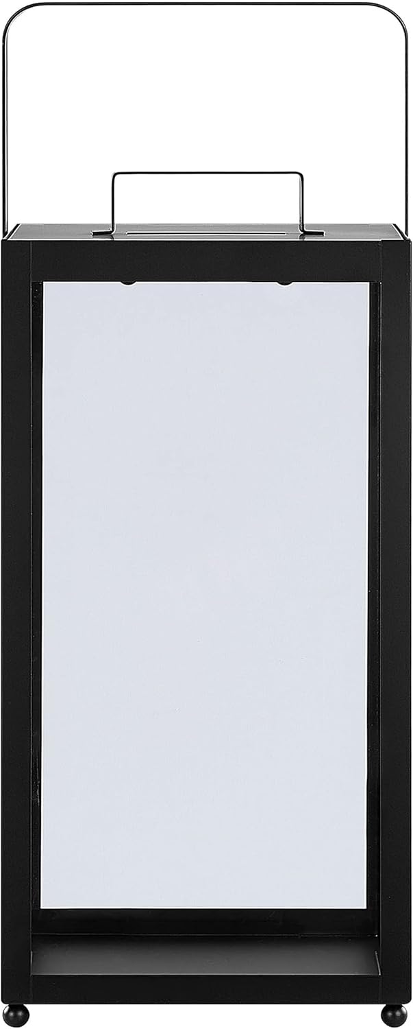 Windlichtlaterne Laterne Dekolaterne schwarz Metall Glaseinsatz H: 30 cm Lepar