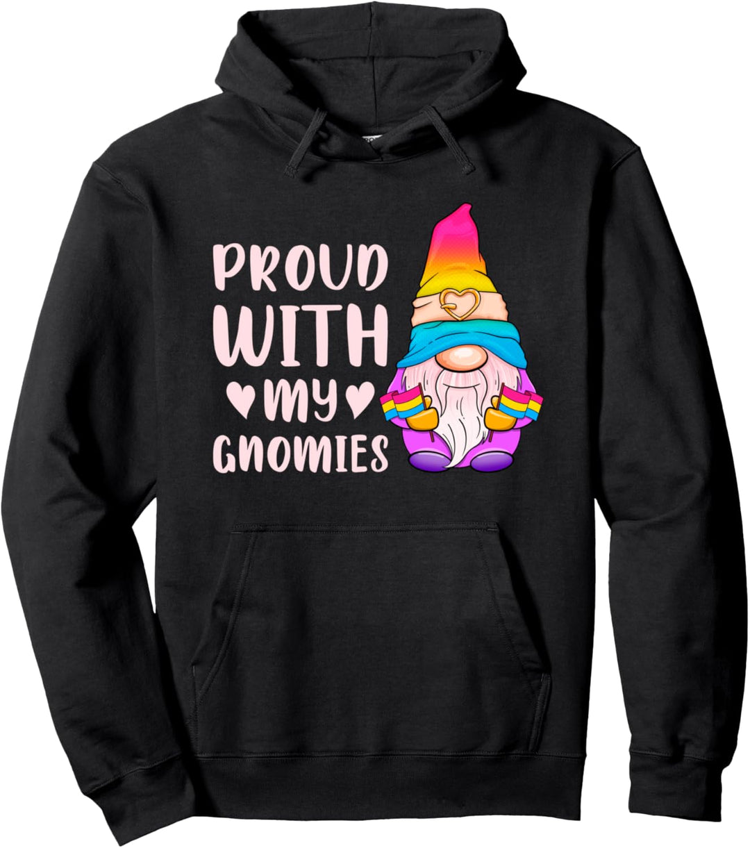 Pansexueller Gnom, LGBT-Stolz, Pan-Farben Pullover Hoodie