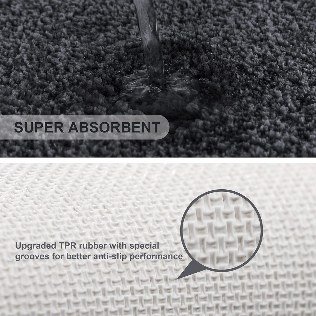 Badematte Rutschfest Badteppich Extra Lange Verdickt Badezimmerteppich Weich Badeteppich Flauschige
