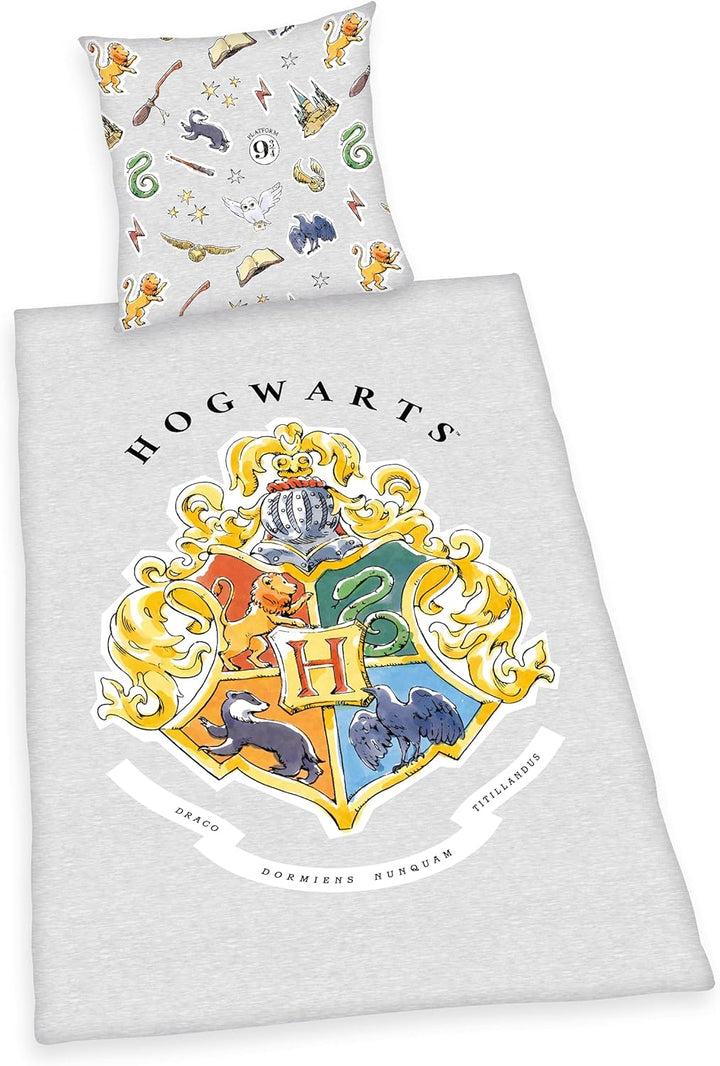 Herding Harry Potter Bettwäsche-Set, Kopfkissenbezug 80 x 80 cm, Bettbezug 135 x 200 cm, Mit leichtl