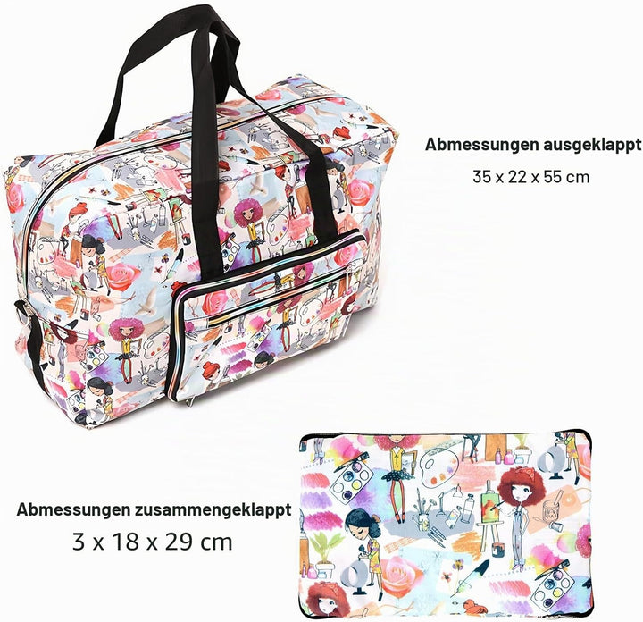 Arxus Grosse Faltbare Reisetasche Tragen Sie die Reisetasche am Wochenende über dem Gepäck mit Schul