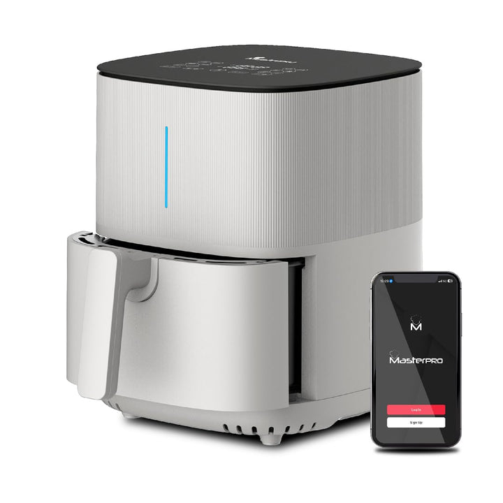 MasterPRO BY CARLO CRACCO - Luftfritteuse 1500W 5L - 12 Programme - LED Touch Control - App Steuerun