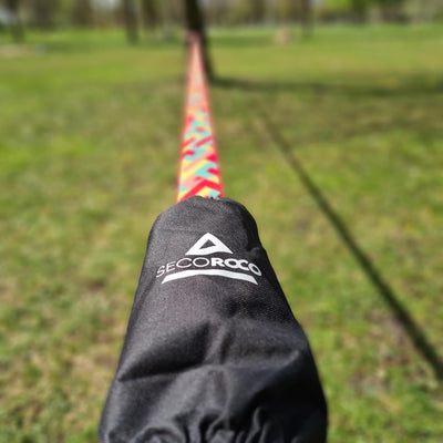 Slackline Set, Zig Zag, 15-35m Länge, Komplettset für Kinder, Anfänger, Fortgeschrittene und Profis,