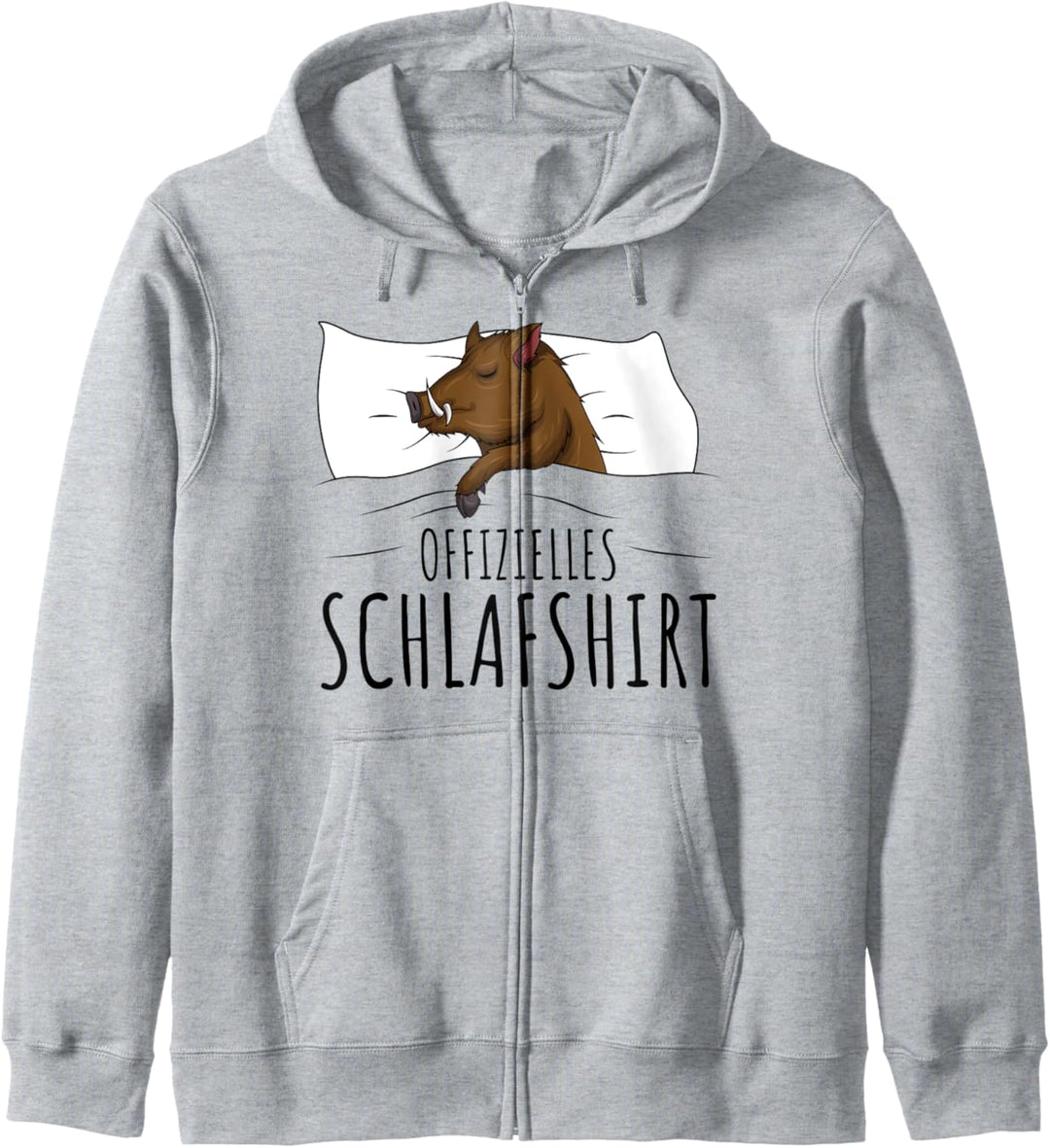 Offizielles Schlafshirt Wildschwein Jäger Keiler Kapuzenjacke