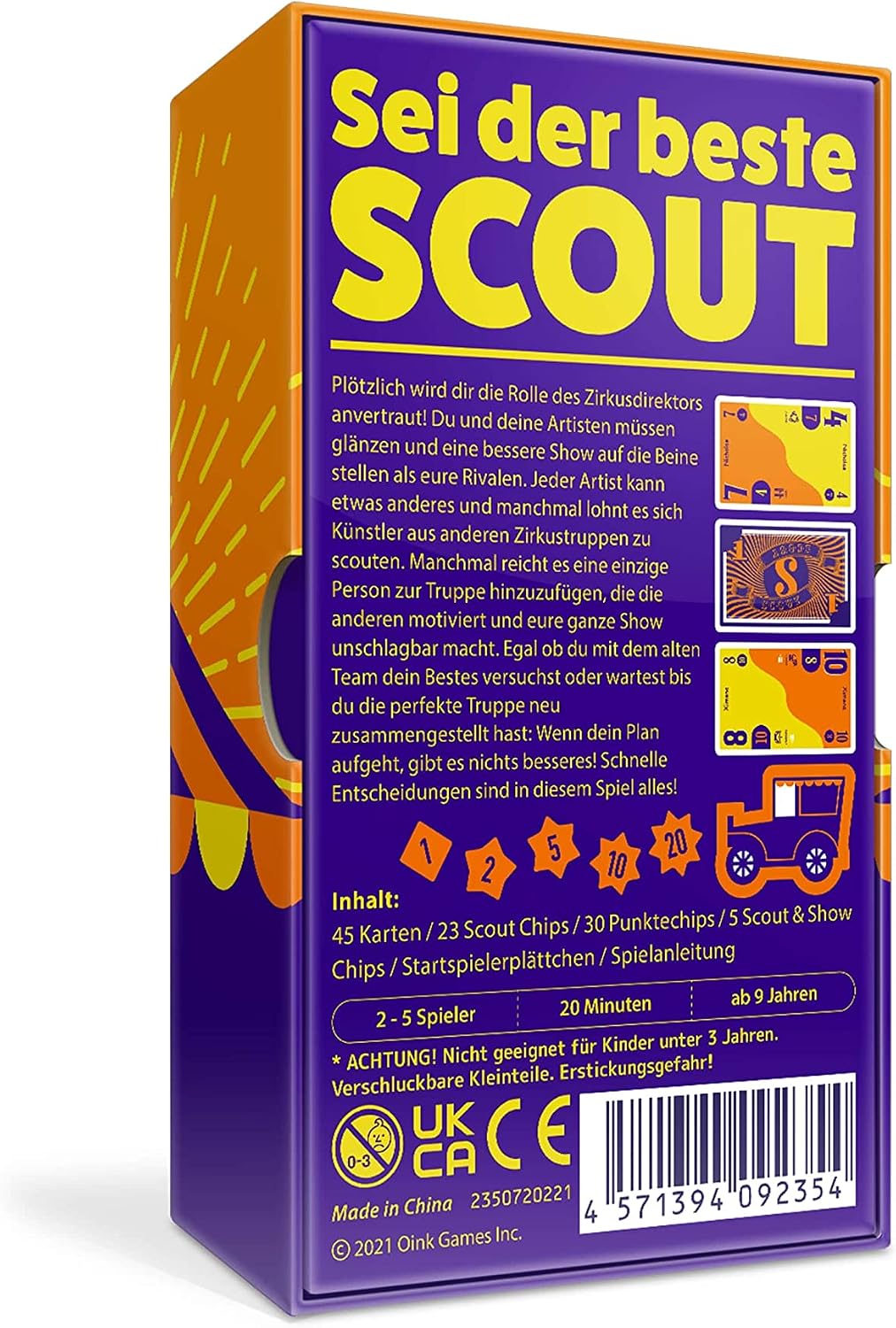 Oink Games Scout Gesellschaftsspiel für 2-5 Spieler • Unterhaltsames Kartenspiel für die ganze Famil