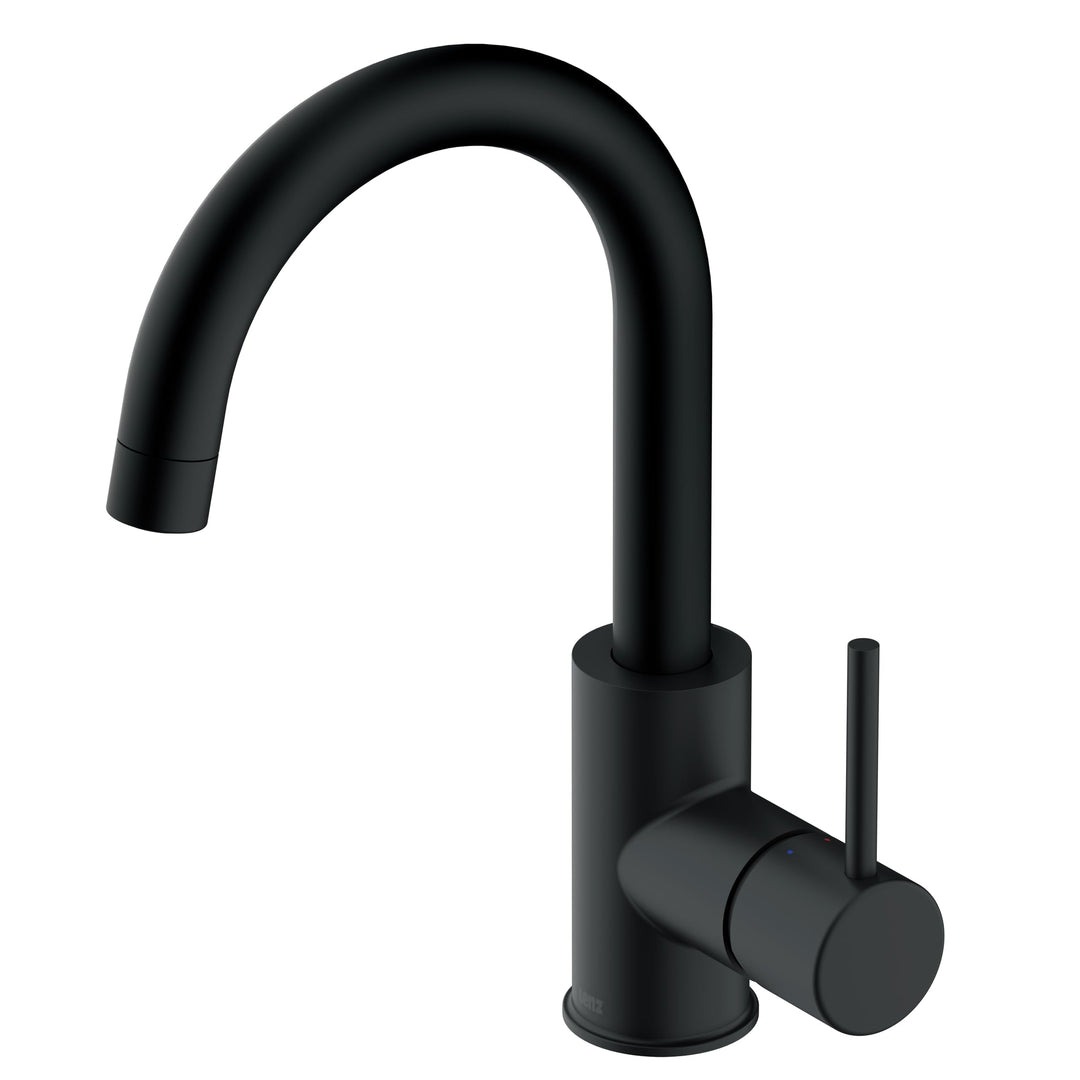 Lenz BOW² Waschtischarmatur schwarz-matt 46010251, Schwarz-matt