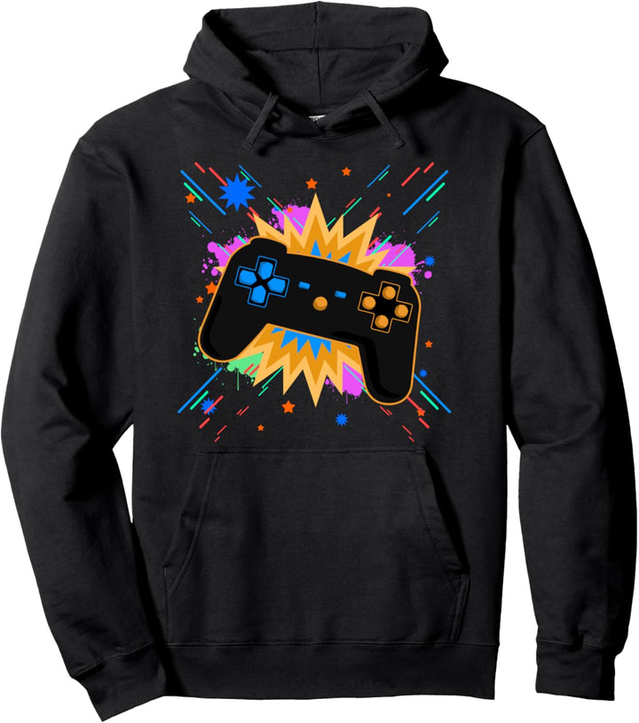 Bunter Controller Gaming Design Konsole Pullover Hoodie