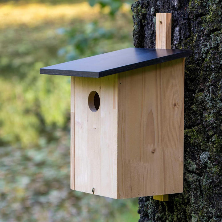 dobar® Klassischer Nistkasten für Stare und Spechte - Vogelbrutkasten zum Aufhängen - 22 x 25 x 32 c