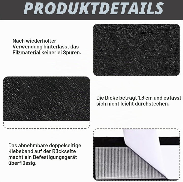 Dartboard Wandschutz, Selbstklebende Dartscheiben Umrandung, FilzDartboard-Wandschutz, Gespleisst, W