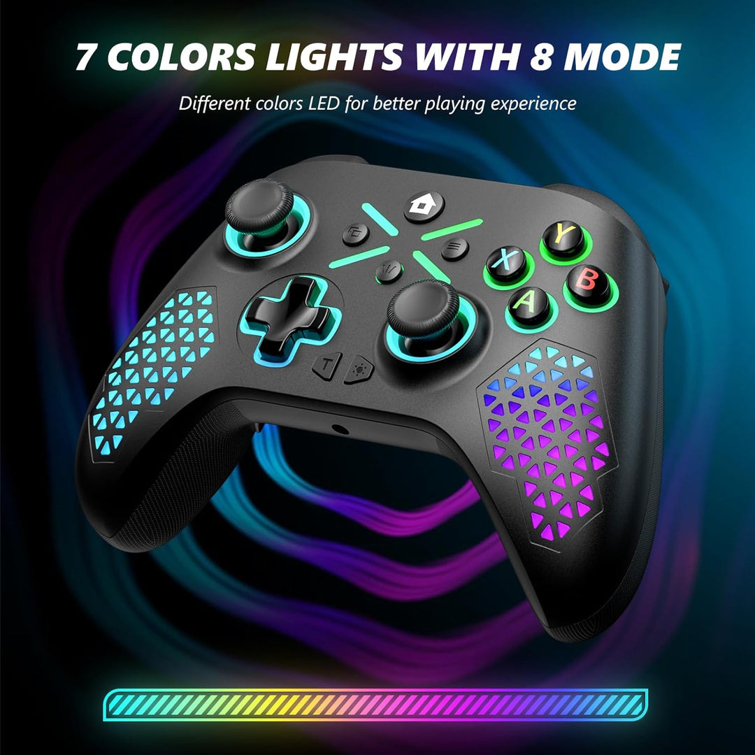 GGiking RGB Wireless Controller für Xbox Series X|S, Xbox One, PC, mit Makro, Turbo, 2.4GHz Adapter,