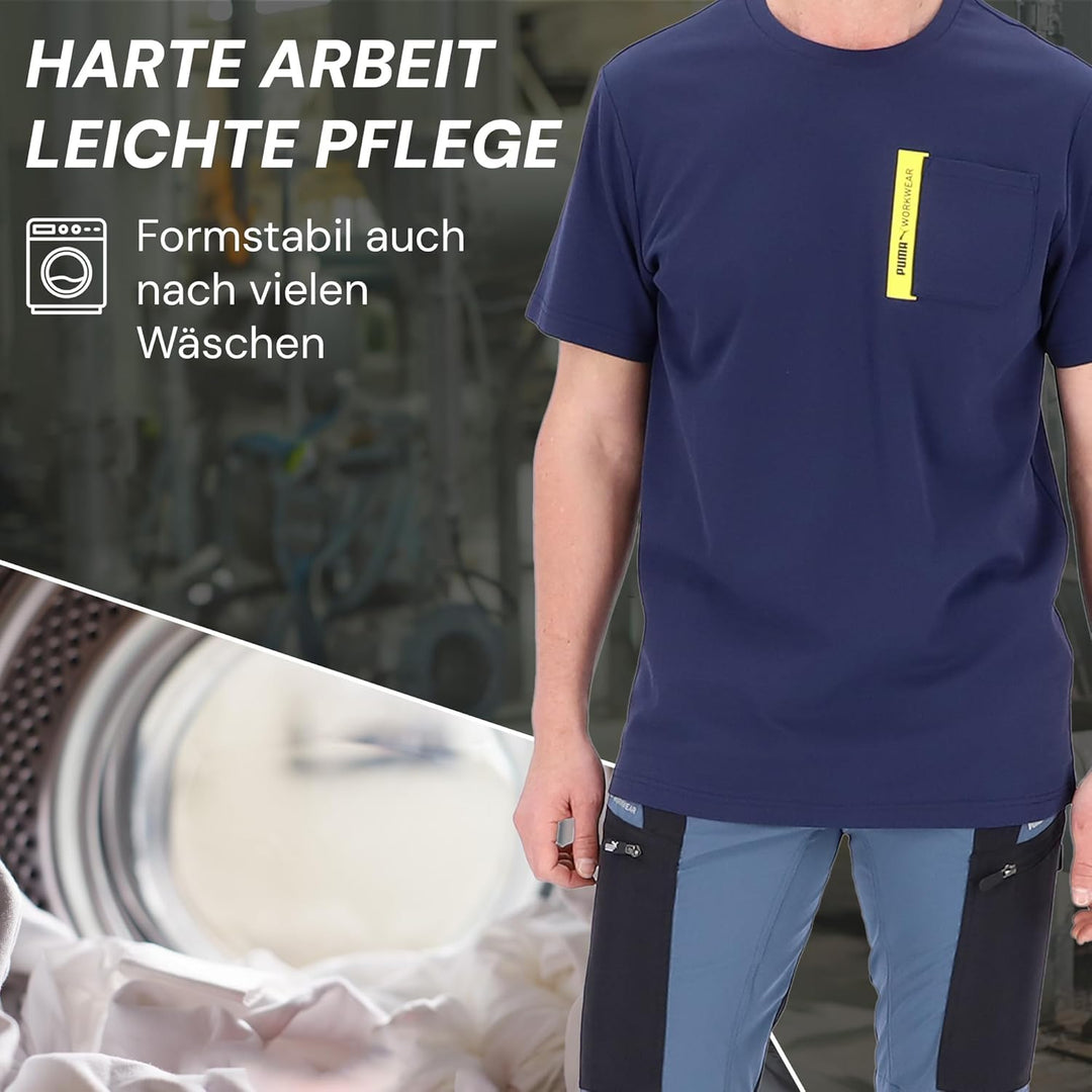 PUMA Workwear Advanced Kollektion - T-Shirts für Herren - Brusttasche und Utility Fach an der Schult