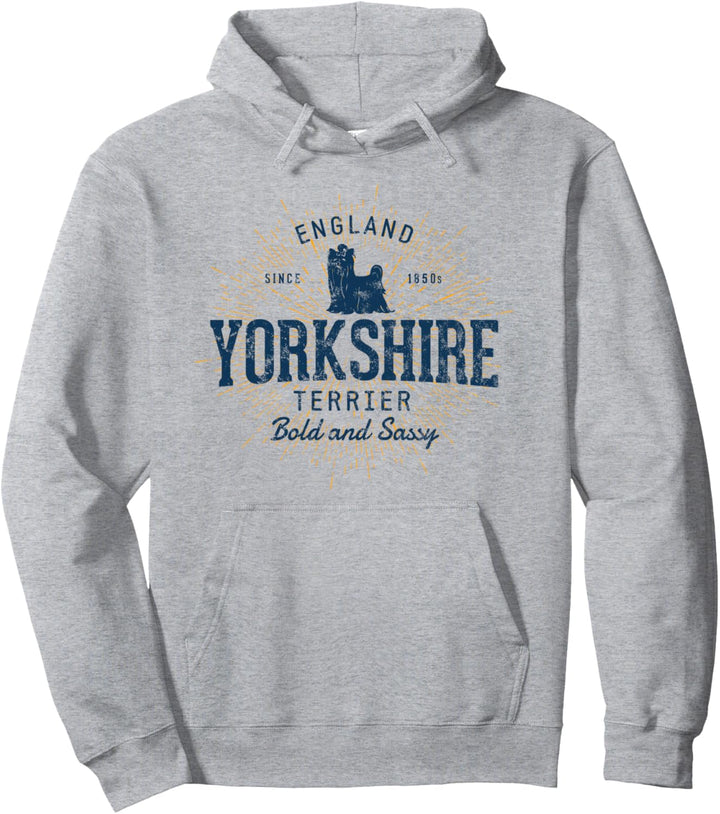 Retro Vintage Yorkshire Terrier Pullover Hoodie