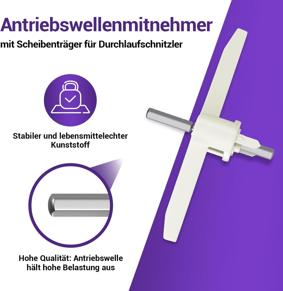 Set 2x MUM5 Durchlaufschnitzler Mitnehmer Ersatz für Bosch 00630760 - Bosch MUM5 Zubehörteile für Kü