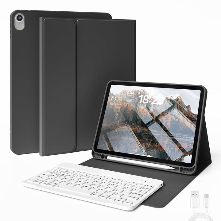 JKSML Hülle mit Tastatur für iPad Air 11 Zoll (M4/M3/M2) 2026/2025/2024,iPad Air 5./4.Gen 10.9 Zoll