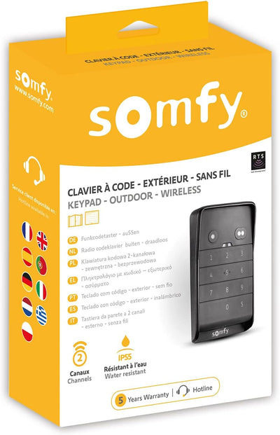 Somfy 1870916 - RTS Funkcodetaster 2 Tasten | Um einen RTS Garagen- oder Torantrieb mit einem Code z