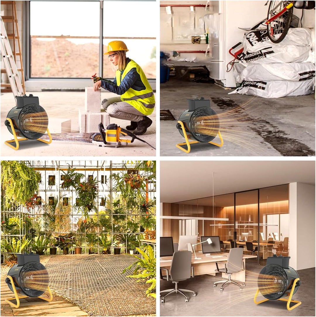 SIAL Industriell Heizlüfter 5000W - Elektrische Heizung - Heizstrahler Bauheizer - Heizgebläse Für G