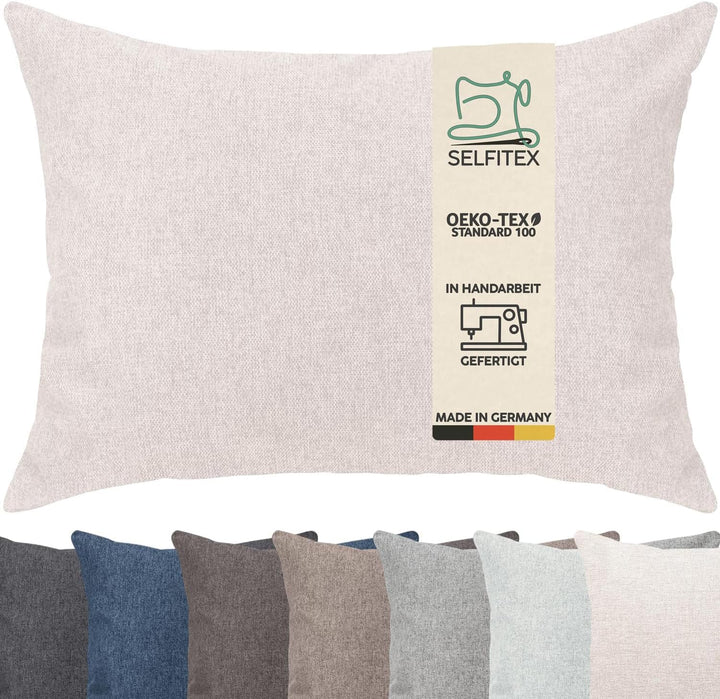 Selfitex Modisches Couchkissen XXL 60x80 cm, Sofakissen mit Füllung und Bezug, kuschelweiches Leseki