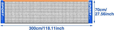 Cicony Tennisnetz, tragbar, faltbar, für Badminton, Volleyball, Tennis und andere Spiele, Siehe Abbi