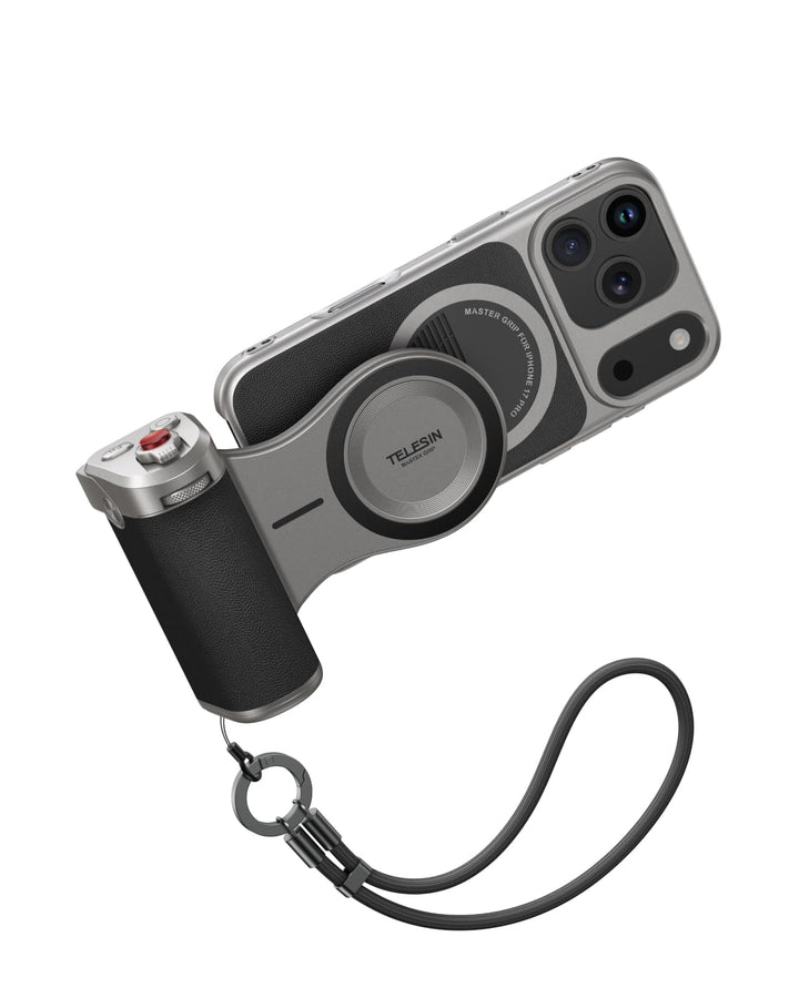 【Nur für iPhone 17 Pro】 TELESIN Master Grip Kit, Magnetic Kameragriff Standard Set für iPhone 17 Pro