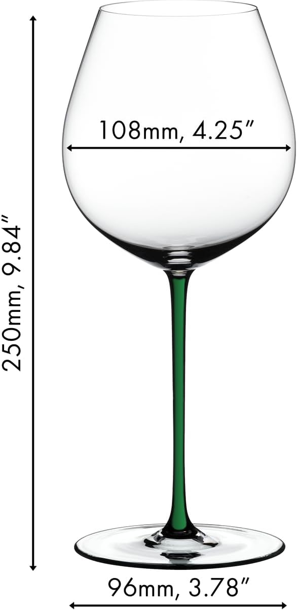 Riedel Fatto A Mano Old World Pinot Noir Weinglas, Grün Pinot Noir Grün, Pinot Noir Grün