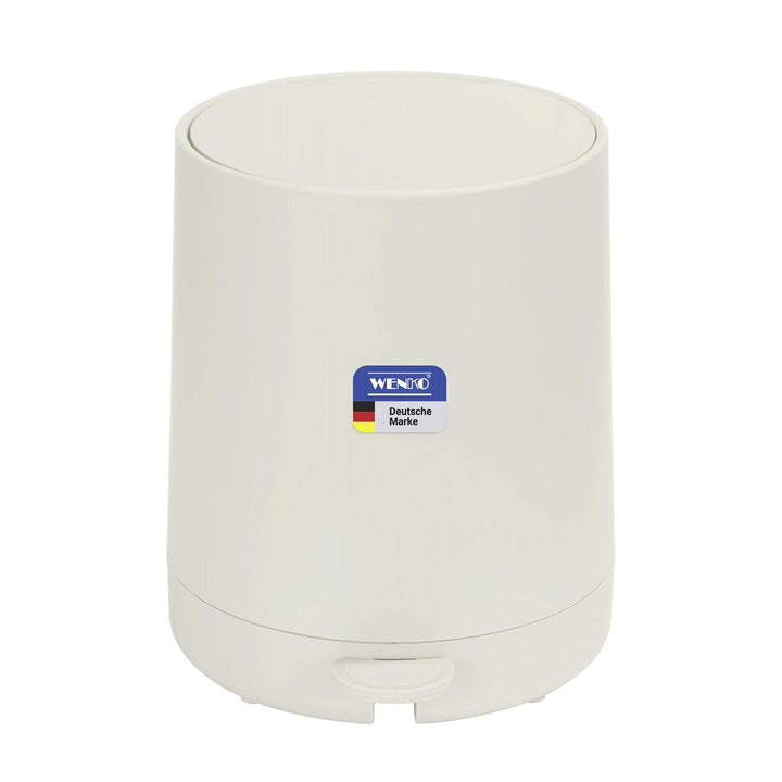 WENKO Kosmetik Treteimer Mod. Fablo aus Kunststoff, Soft-Touch-Beschichtung, Bad-Mülleimer 5 L, Abfa