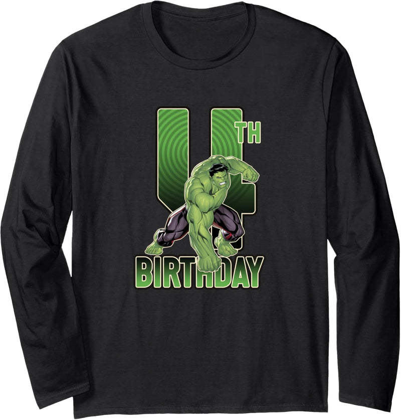 Marvel Hulk Smash 4th Birthday Langarmshirt