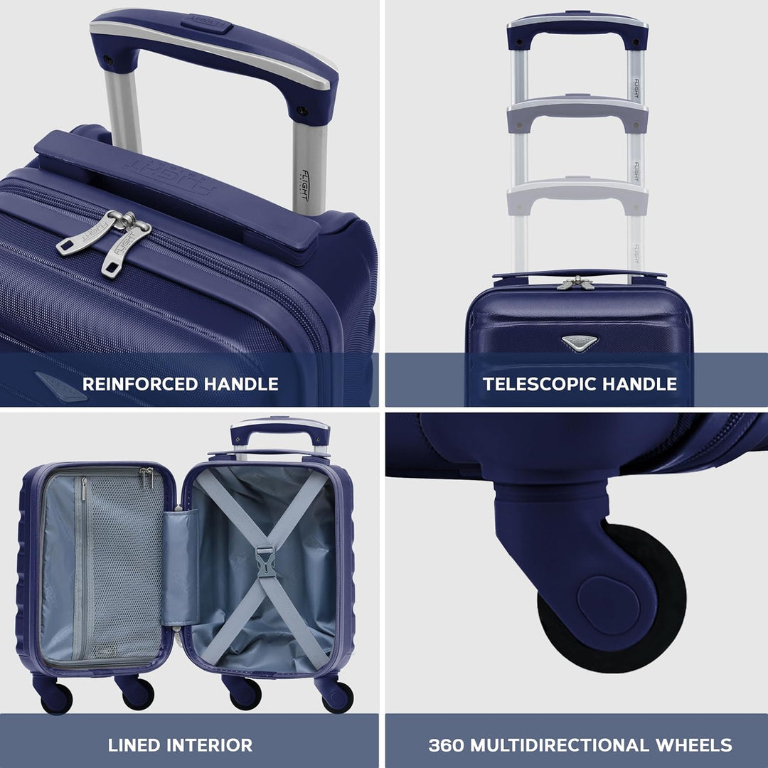 Flight Knight Leichte 4-Rad-abs-hartschalenkoffer Handgepack, Zugelassen Fur Uber 100 Fluggesellscha