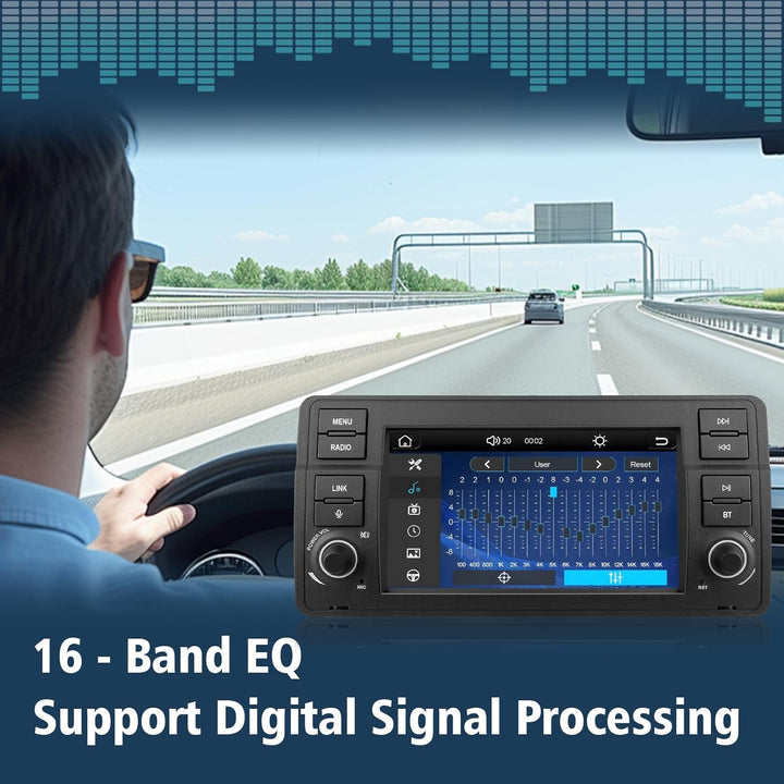 Linux Autoradio für BMW E46 3er (1999-2004) – Start in 3–5 Sekunden | 7“ Display mit integriertem Ap