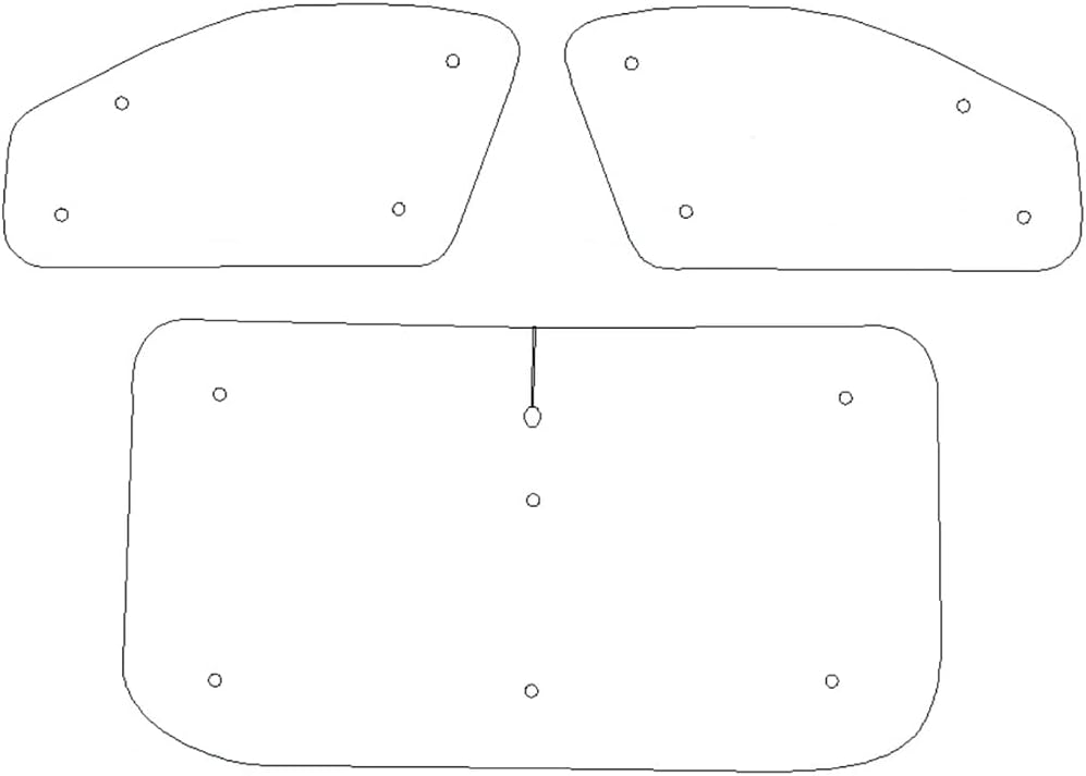 Fensterrollo-Set Kombatibel Mit Renault Trafic/Combi (2014-2019)(Frontset) Rückseite einfärben Marin