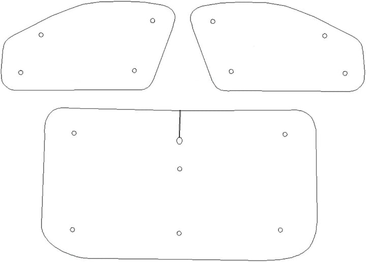 Fensterrollo-Set Kombatibel Mit Renault Trafic/Combi (2014-2019)(Frontset) Rückseite einfärben Marin